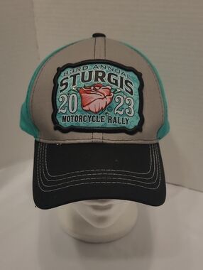 82nd Annual Sturgis 2022 Motorcycle Rally Strapback Hat Multi OS Adjustable